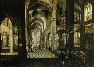 Inneres einer fünfschiffigen, gotischen Kirche