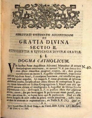 Systematis SS. P. Augustini de divina gratia actuali abbreviati continuatio