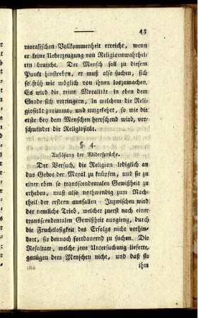 §. 4. Auflösung der Widersprüche.
