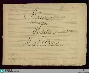 Liebster Gott wenn werd' ich sterben. Excerpts - Don Mus.Ms. 154 : B, orch, bc; BWV 8/4