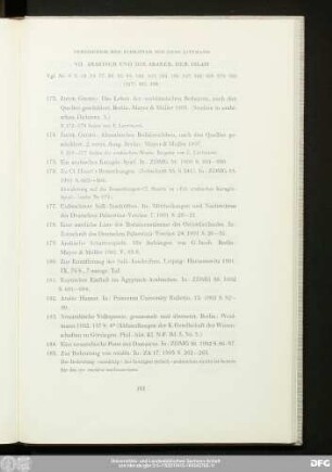 VII. Arabisch und die Araber. Der Islam