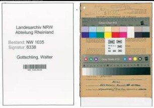 Entnazifizierung Walter Gottschling , geb. 04.06.1901 (Steiger)