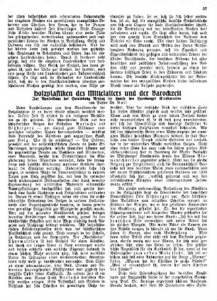 Holzplastiken des Mittelalters und der Barockzeit