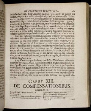 Caput XIII. De Compensationibus. - Caput XVIII. De Senatus Consulto Vellejano.