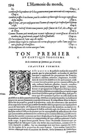 Ton Premier Du Cantique Troisieme. [De la concorde multipliée de l'ame, du corps, & des vertus.]
