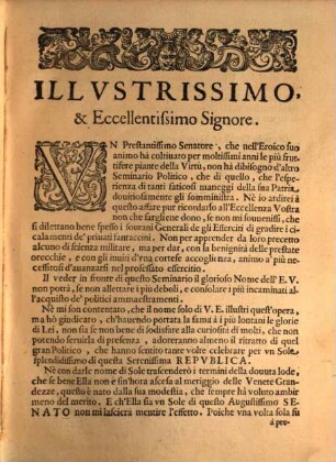 Il seminario de'governi di stato et di guerra