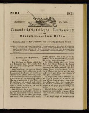 No 31. 1836. 29. Juli
