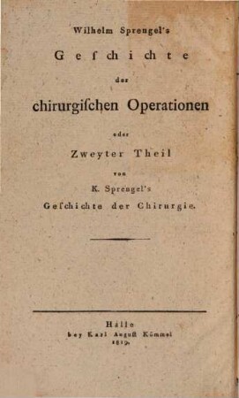 Geschichte der chirurgischen Operationen