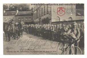 Namur - Einzug des 83. Infanterie-Regiments am 23. August 1914