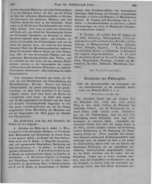 Ritter, H.: Über die Emanationslehre im Übergange aus der alterthümlichen in die christliche Denkweise. Göttingen: Dieterich 1847 (Beschluss von Nr. 30.)