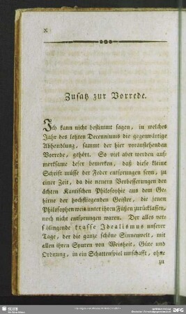 Zusatz zur Vorrede