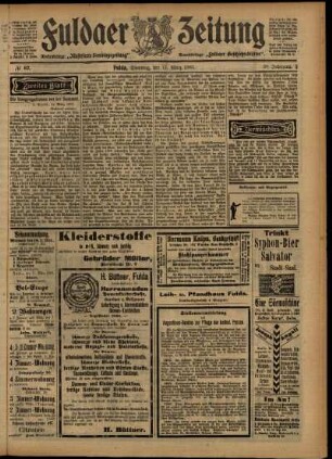 Zweite Ausgabe vom Dienstag, den 17. März 1903.
