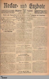 Neckar- und Enzbote : Besigheimer Tageszeitung : Kirchheimer Anzeiger : Amts- u. Anzeigeblatt für den Oberamtsbezirk Besigheim