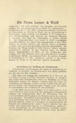 [Loeser & Wolff, Geschichte der Firma]