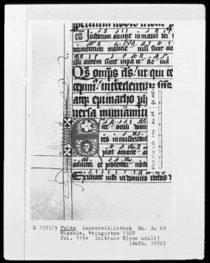 Missale — Initiale E(cce oculi), Folio 115verso