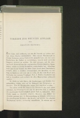 Vorrede zur neunten Auflage des ersten Bandes.