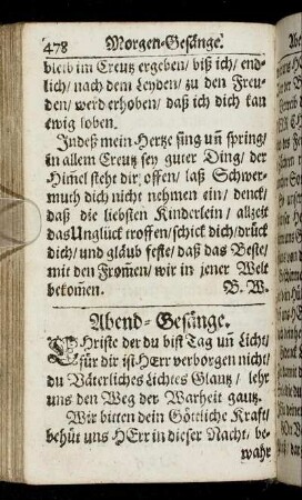 Abend-Gesänge.