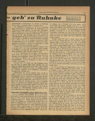 Indirekte Lynchjustiz gegen Polizeibeamte.