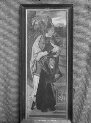 Zwei Altarflügel — Heiliger Bischof mit dem Stifter Doktor Petrus van Clapis