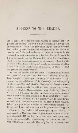 Address to the reader.