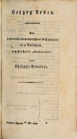 Original-Theater : für das Jahr .... 1822, 5