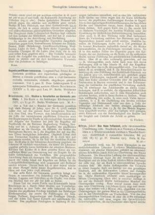 143-144 [Rezension] Brackmann, Albertus, Regesta pontificum romanorum. Germania pontificia. Vol. I, pars II