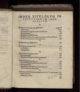 Index Titulorum Institutionum Imperialium