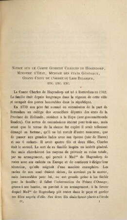 Brieven en Gedenkschriften van Gijsbert Karel van Hogendorp : Uitgegeven door zijn jongsten, thans eenigen zoon., 4