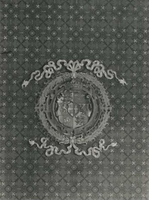 Meißen. Albrechtsburg (1471/1485; A. v. Westfalen). Kurfürst-August-Zimmer. Ornamentale Wandmalerei mit dänischem Gesamtwappen (um 1877)
