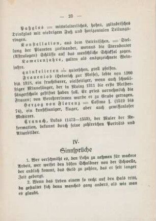 IV. Sinnsprüche