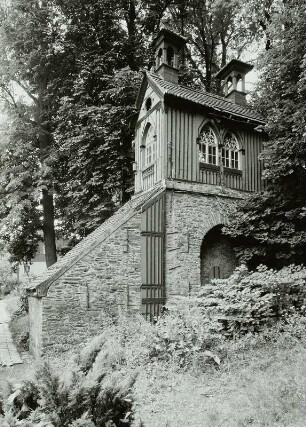 Unterer Wächter, über Kunstschacht mit Glockenturm, Großschirma