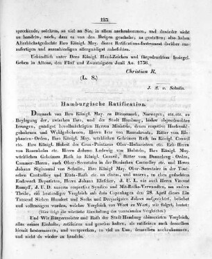 Hamburgische Ratification.