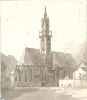 Lange, Ludwig; Reiseskizzen - Domkirche in Bozen (Perspektive)