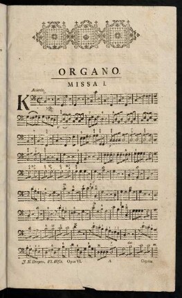 1-18, Missa I.