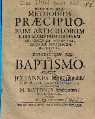 De Baptismo