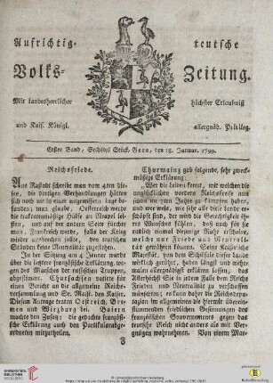 Erster Band. Sechstes Stück