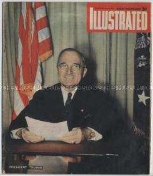 Illustrierte britische Wochenzeitung "Illustrated" mit einem Porträt von US-Präsident Truman