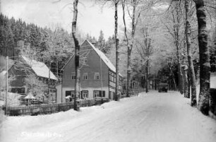 Steinbach Oberdorf : Straße Richtung Satzung; li. Schusser-Haus