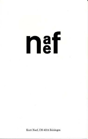 Spielzeug-Produktprospekt des Unternehmens Kurt Naef Spielzeug