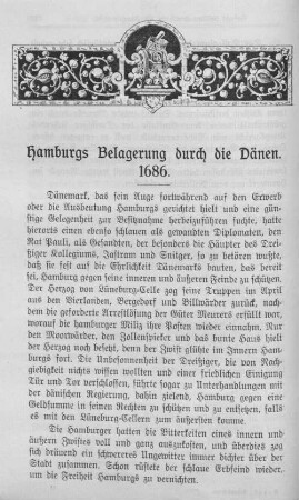 Hamburgs Belagerung durch die Dänen. 1686.