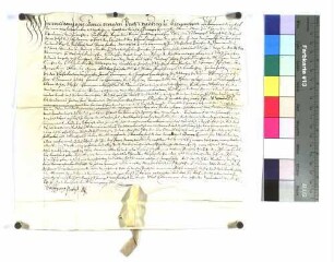 Propst Wolfgang von Hausen verleiht Georg Hummel, Obermüller zu Tann, ein Erblehen zu Bühlertann