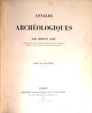 Annales archéologiques. 18. 1858