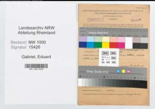 Entnazifizierung Eduard Gabriel, geb. 12.11.1888 (Verw.Beamter)