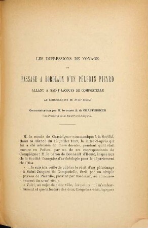 Société Archéologique de Bordeaux. 14. 1889