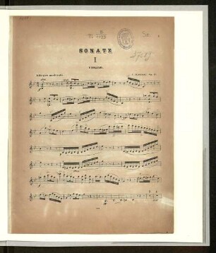 Sonate I Violino.