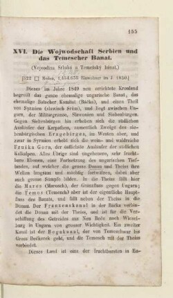 XVI. Die Wojwodschaft Serbien und das Temescher Banat