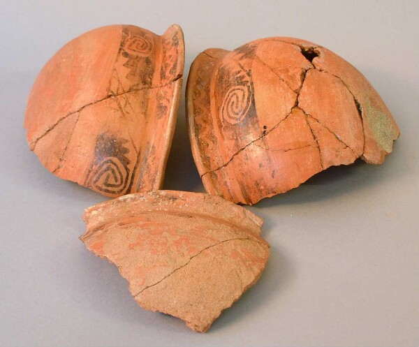 Fragments of a clay bowl