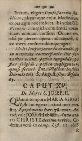 Caput XV. De morte S. Josephi.
