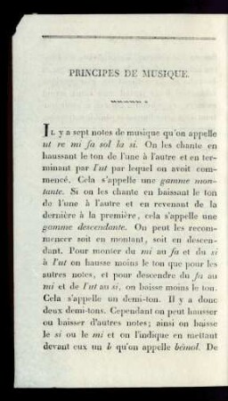 Principes De Musique.