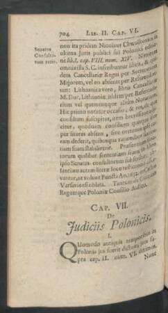 Cap. VII. De Iudiciis Polonicis.